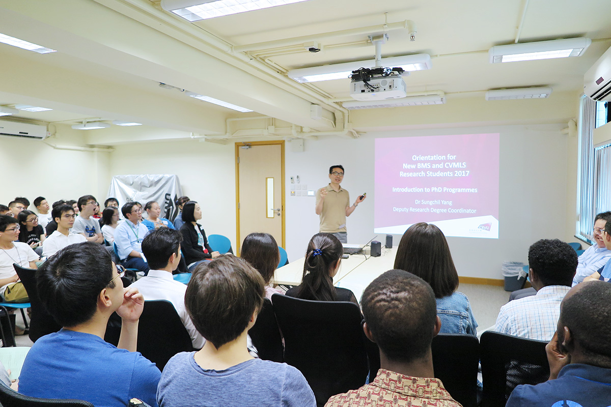 Dr Sungchil Yang gave an introduction about the research degree programmes.