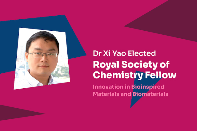 Dr Xi Yao Named a Fellow of Royal Society of Chemistry