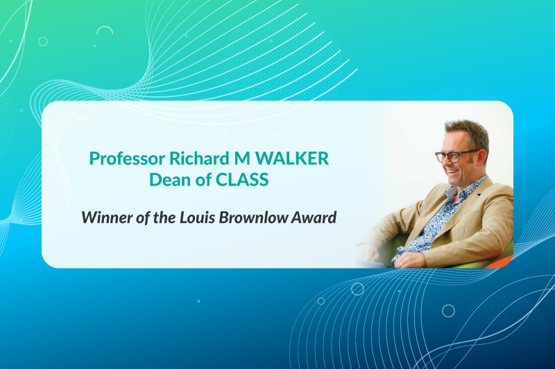 Dean of CLASS Wins the Louis Brownlow Award for His Coauthored Work