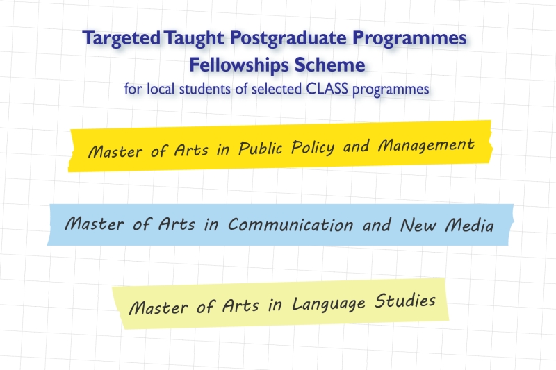 Taught Postgraduate Programmes Fellowships for Local Students