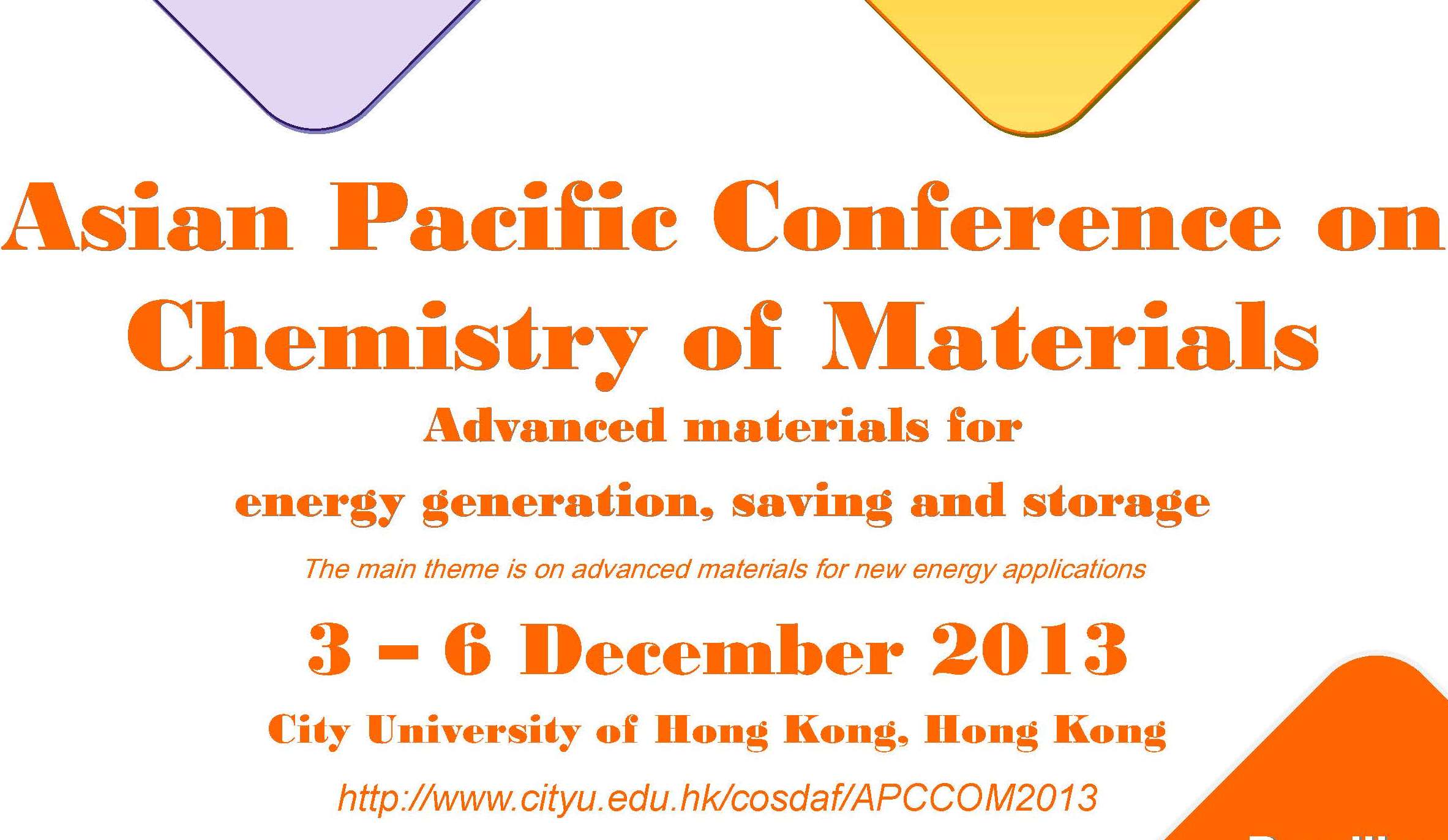 Asian Pacific Conference on Chemistry of Materials \