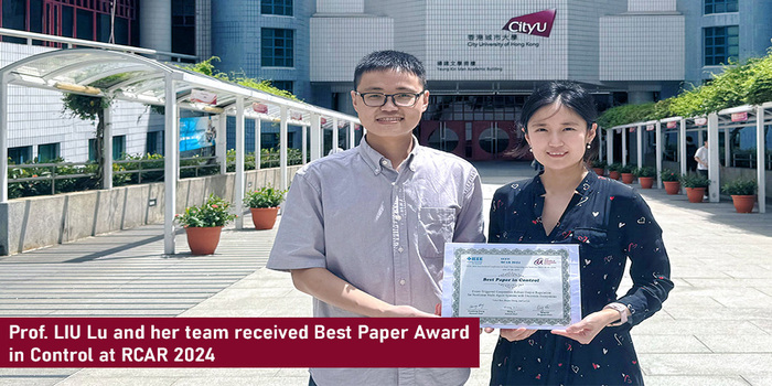 Prof. LIU Lu and her team received Best Paper Award in Control at RCAR2024