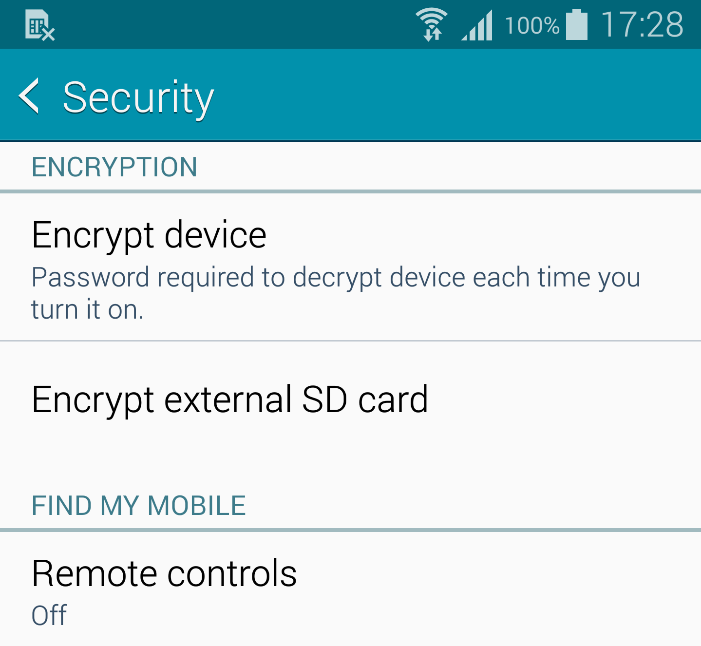 Android enable encryption