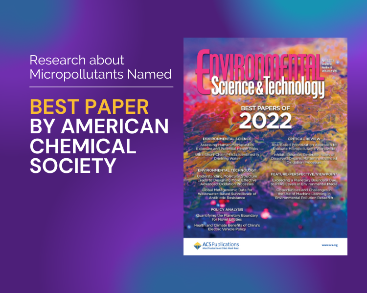 Research about Micropollutants Named Best Paper by American Chemical Society