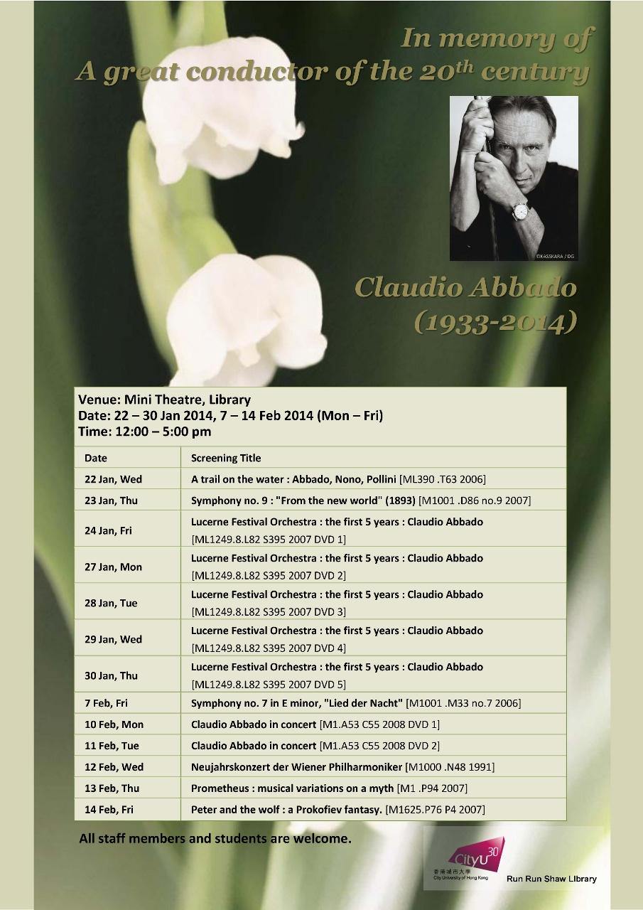 Claudio Abbado Music Appreciation at the Mini Theatre