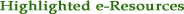 Highlighted e-Resources