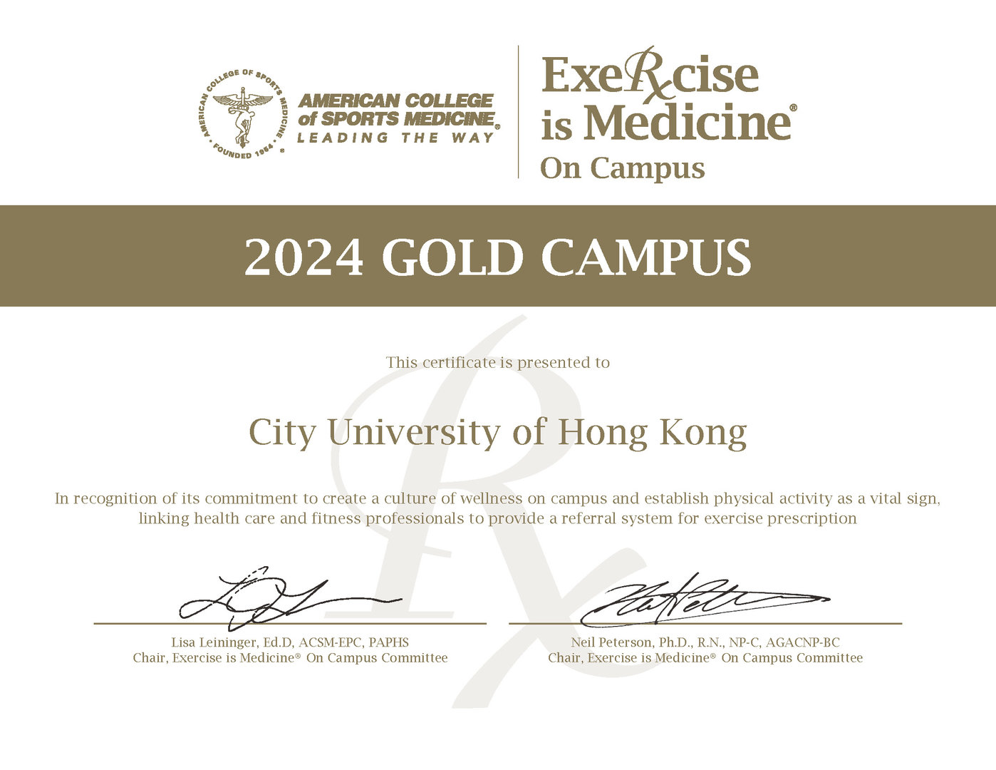 EIM-OC Gold 2024 Certificate