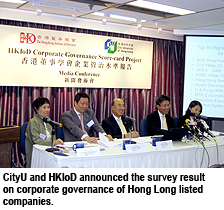 調查顯示香港上市公司的企業管治水平有改善