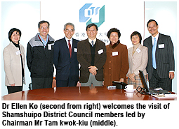 Members of Shamshuipo District Council visit CityU