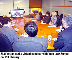 SLW holds a pilot video-link seminar with Yale Law School