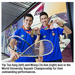 CityU squash players triumph for Hong Kong