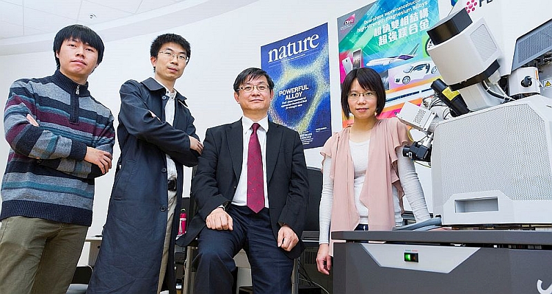All the research team members are from CityU (from left: Dr Sun Ligang, Dr Wu Ge, Professor Lu Jian and Dr Chan Ka-cheung).