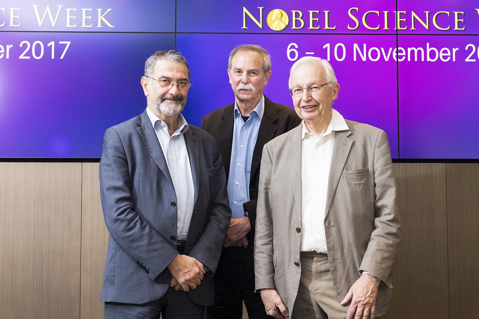 (From left) Professor Haroche, Professor Wineland and Professor Lehn.
