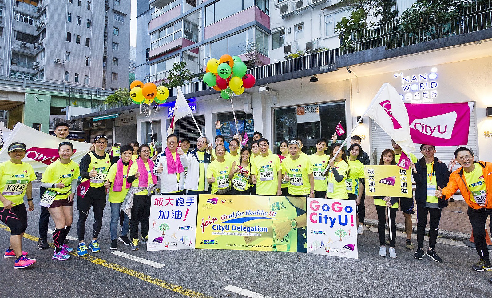 The support team keeps morale high throughout the race.