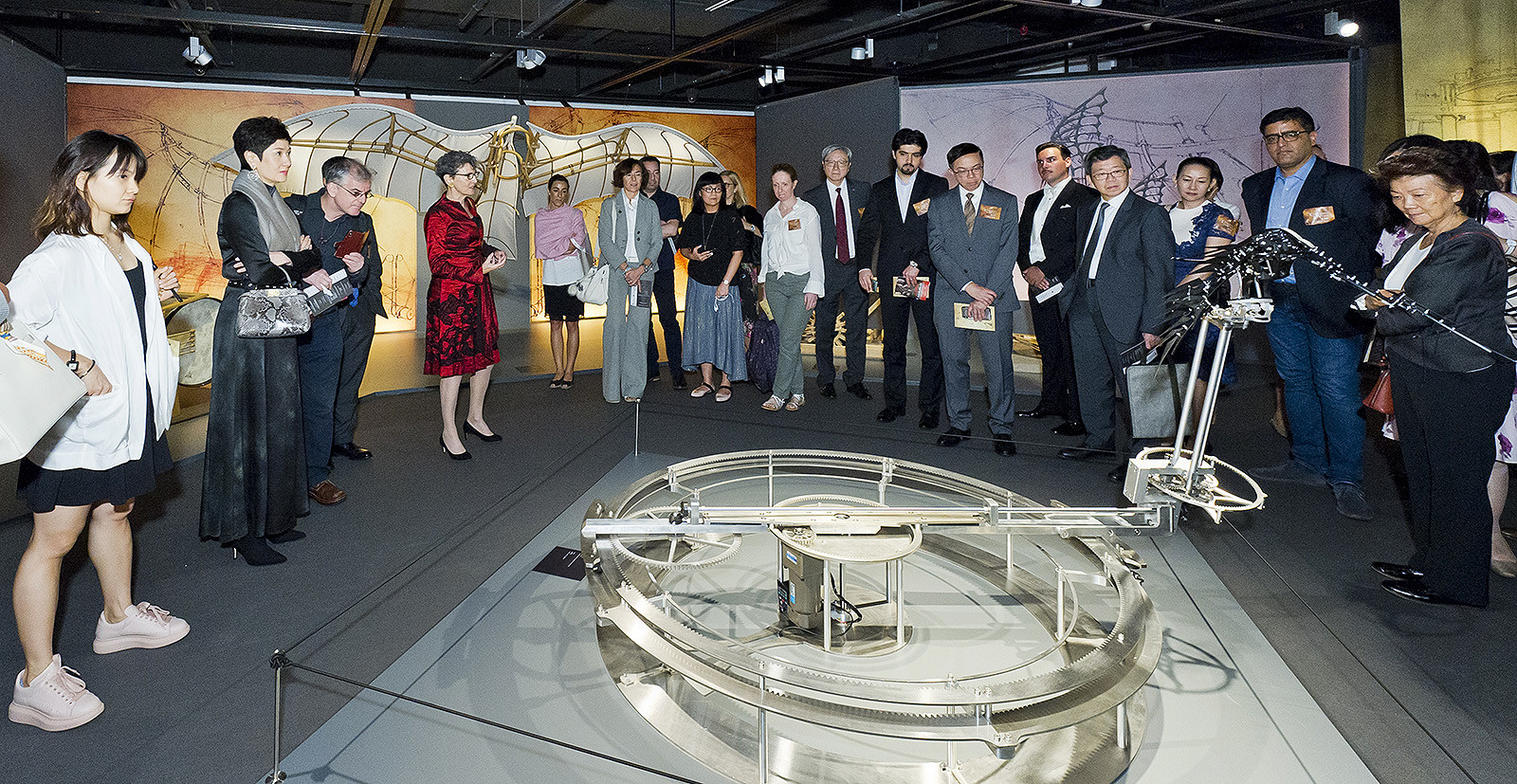 Guests visit the exhibition.