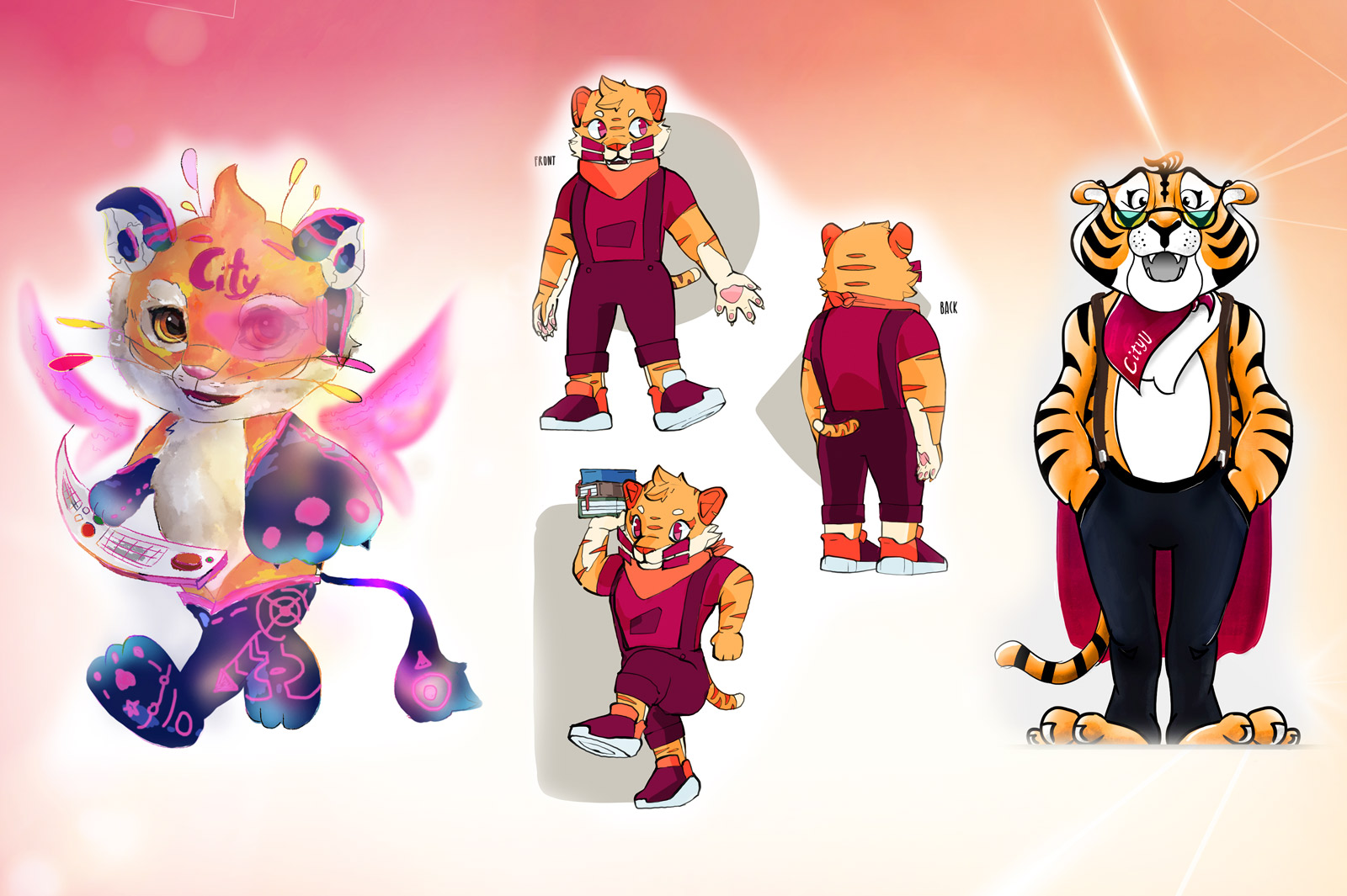 From left: the winning entry, the 1st runner-up and the 2nd runner-up.