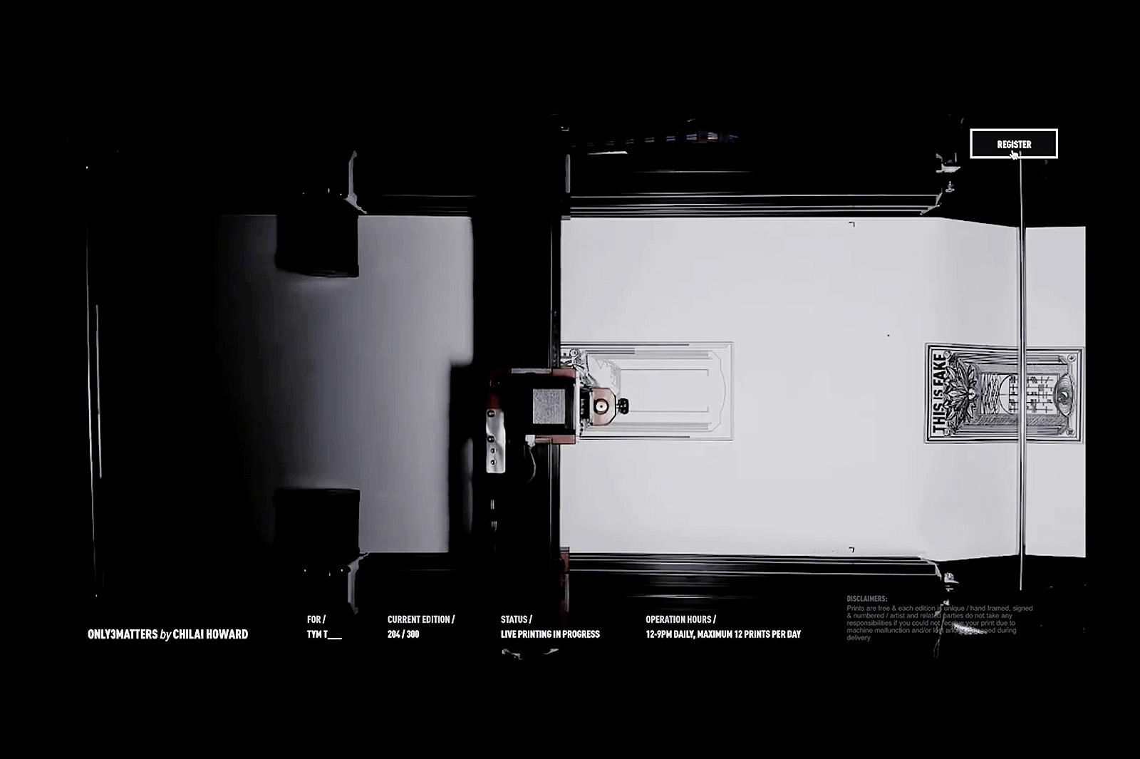 Mr Cheng’s innovative work “ONLY3MATTERS” is a live broadcast of digital “spirit writing”, known as Fuji in Chinese folklore, a writing process thought to be guided by the supernatural world.