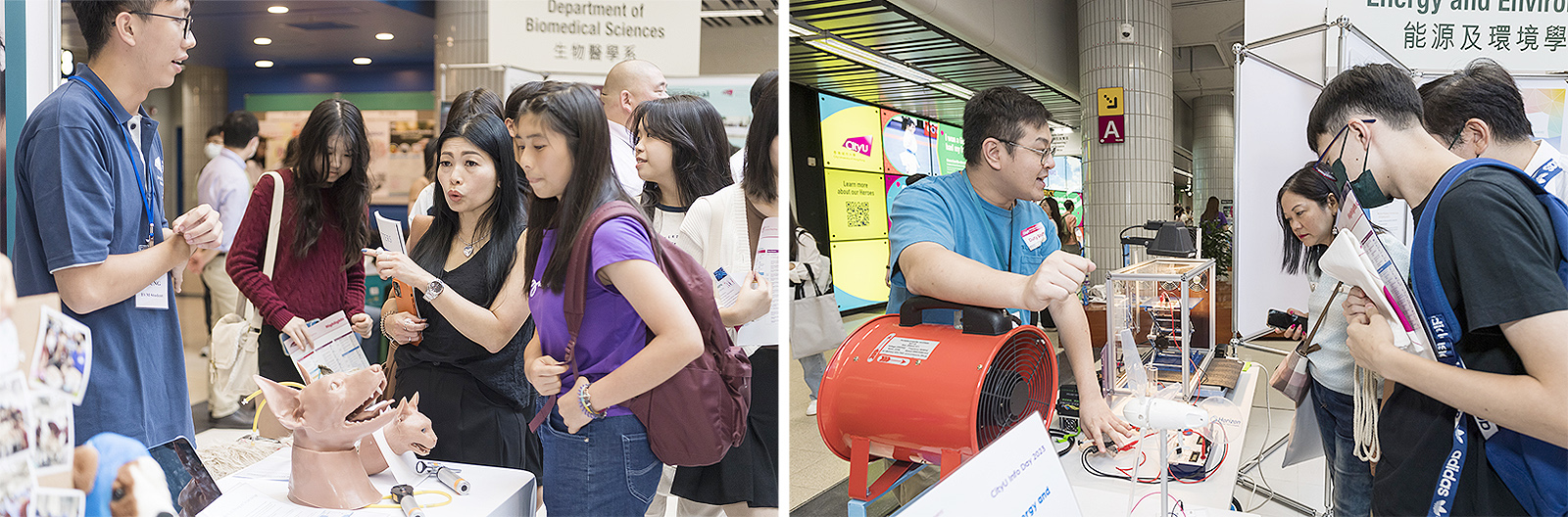 Various colleges, schools and departments organise consultation booths.