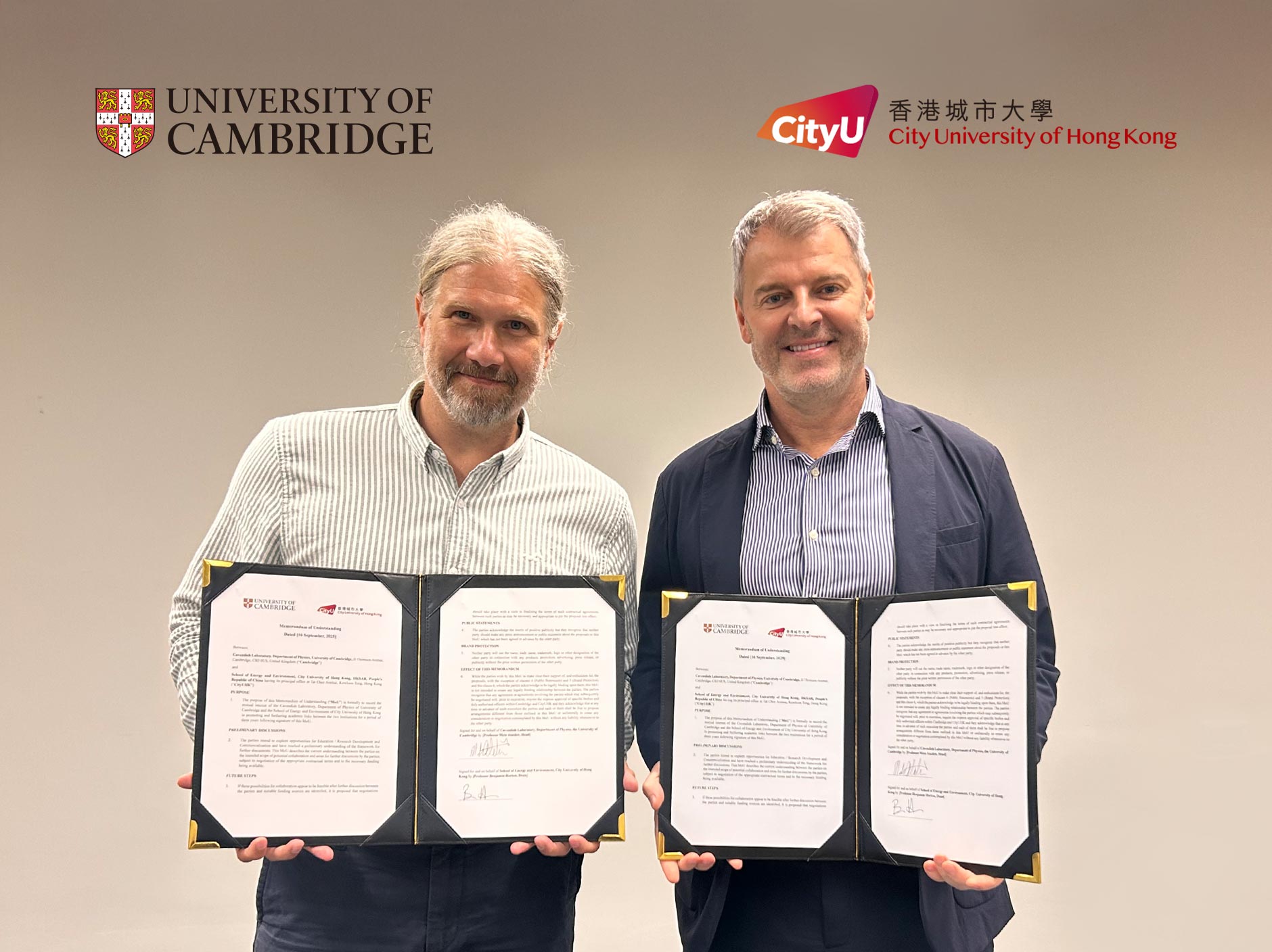 CityUHK School of Energy and Environment builds collaborations with Cambridge Cavendish Laboratory, Earth Science and Geography to promote sustainability