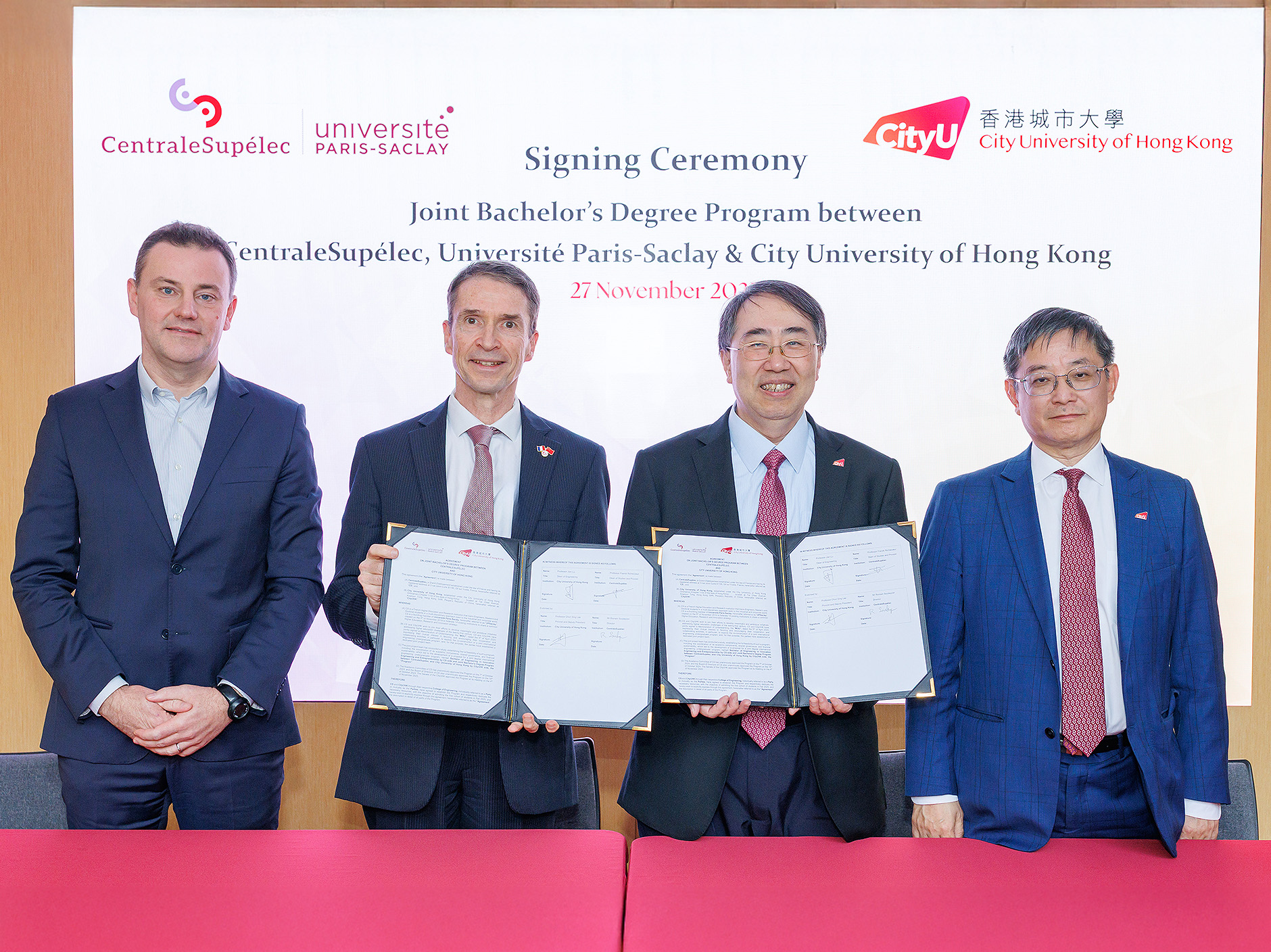 CityUHK’s College of Engineering and CentraleSupélec, Paris-Saclay University launch Joint Bachelor’s Degree Programme