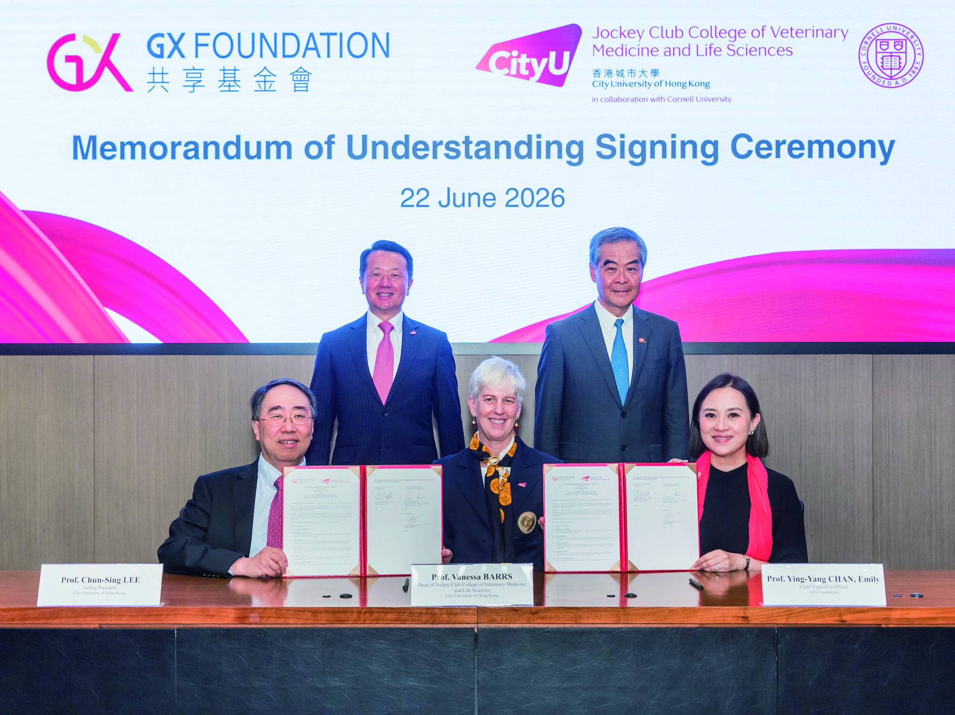 CityUHK and GX Foundation forge partnership to advance global “One Health” and humanitarian initiatives
