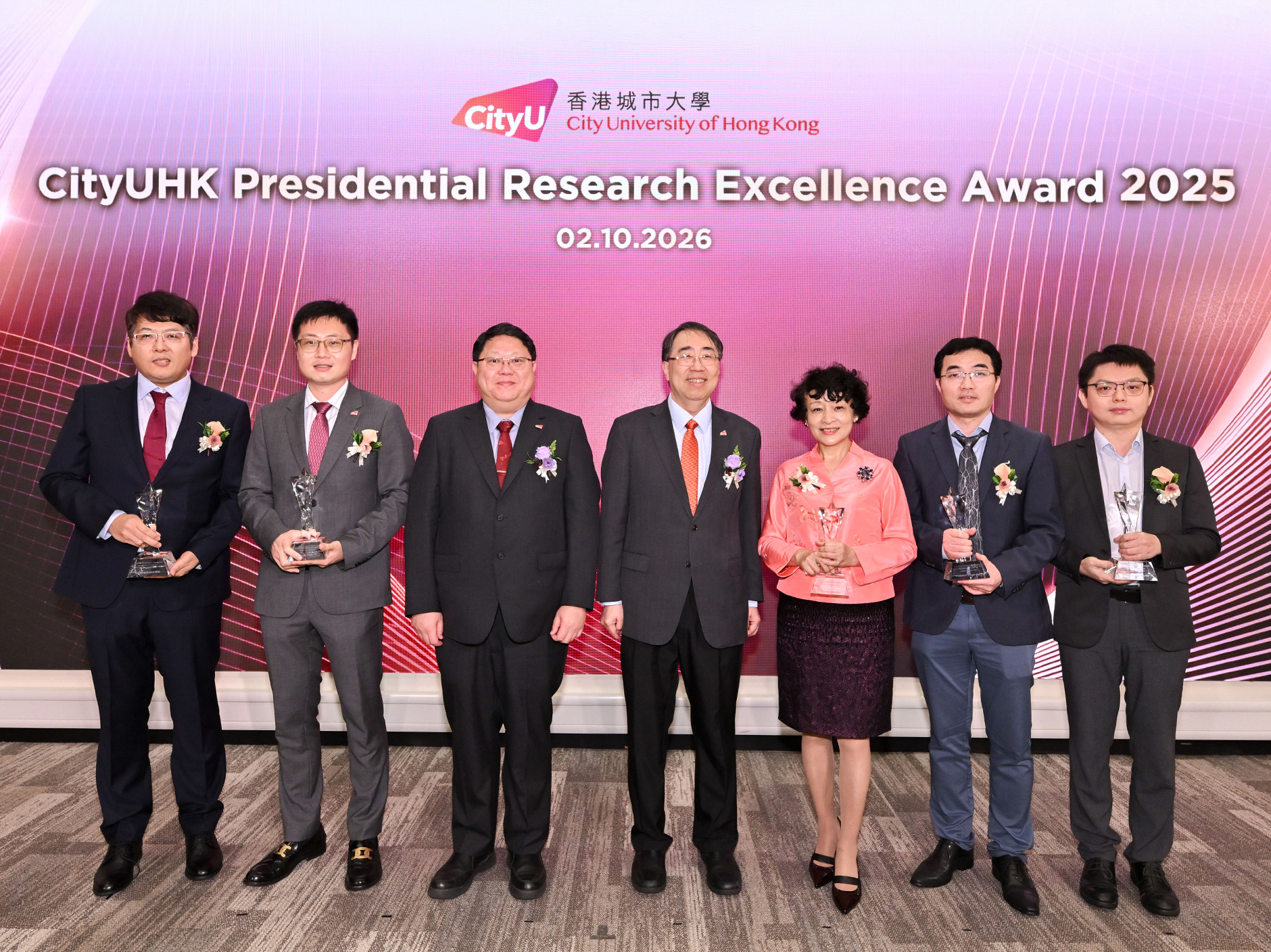 Five scholars honoured with CityUHK Presidential Research Excellence Award