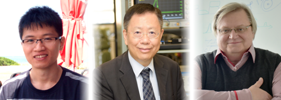 (from left) Dr Liang Yao, Professor Tsai Din-ping and Professor Yuri Kivshar from the research team.