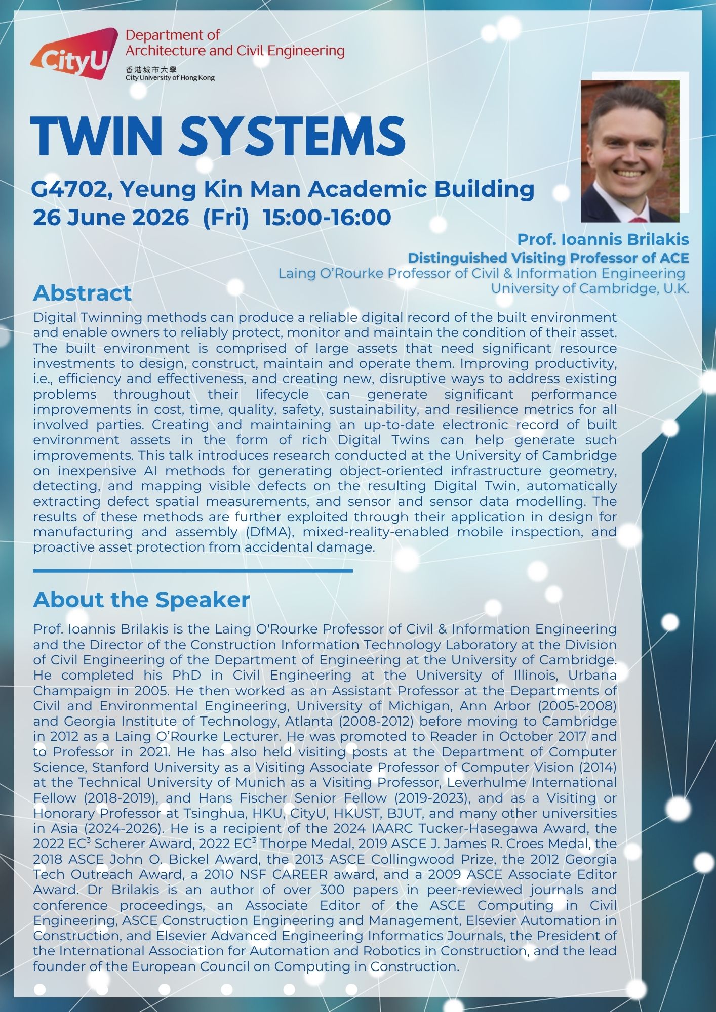 Prof Brilakis June 2026
