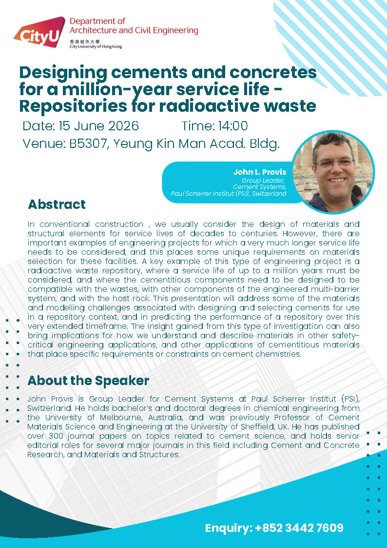 Prof John Provis Seminar