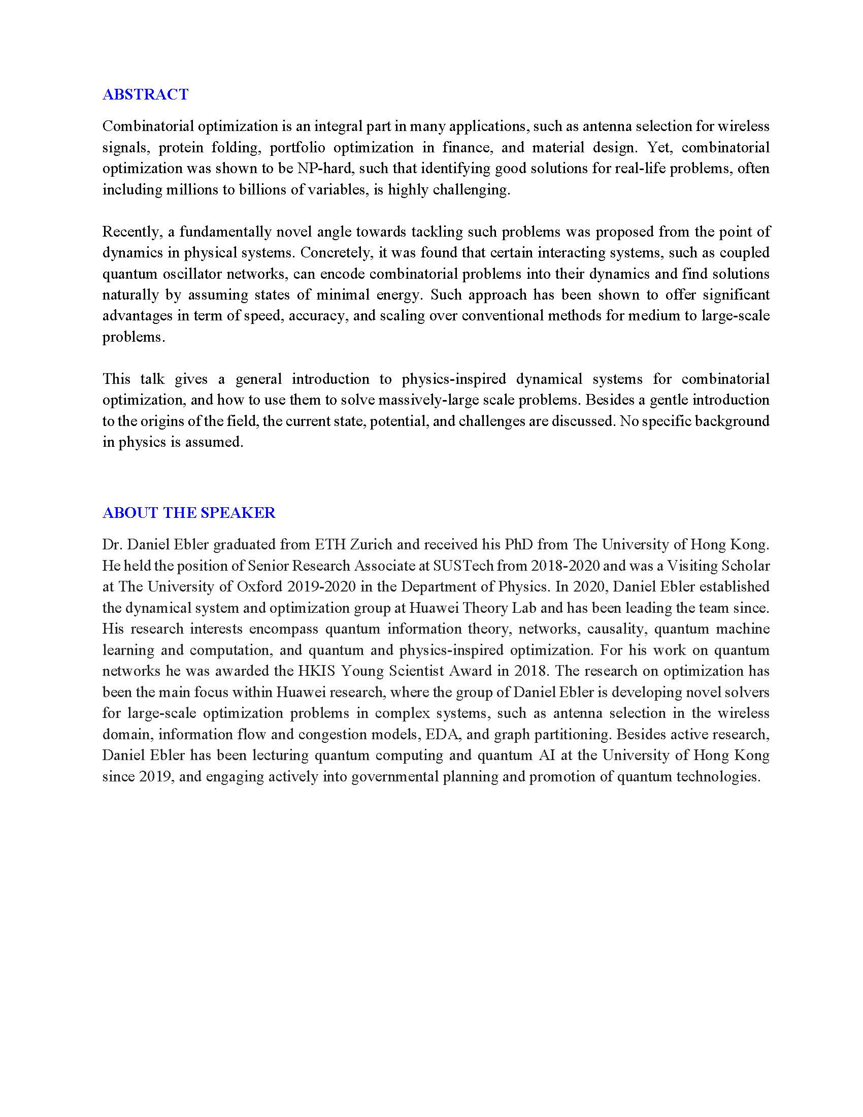 ACE Seminar by Dr Daniel Ebler 2