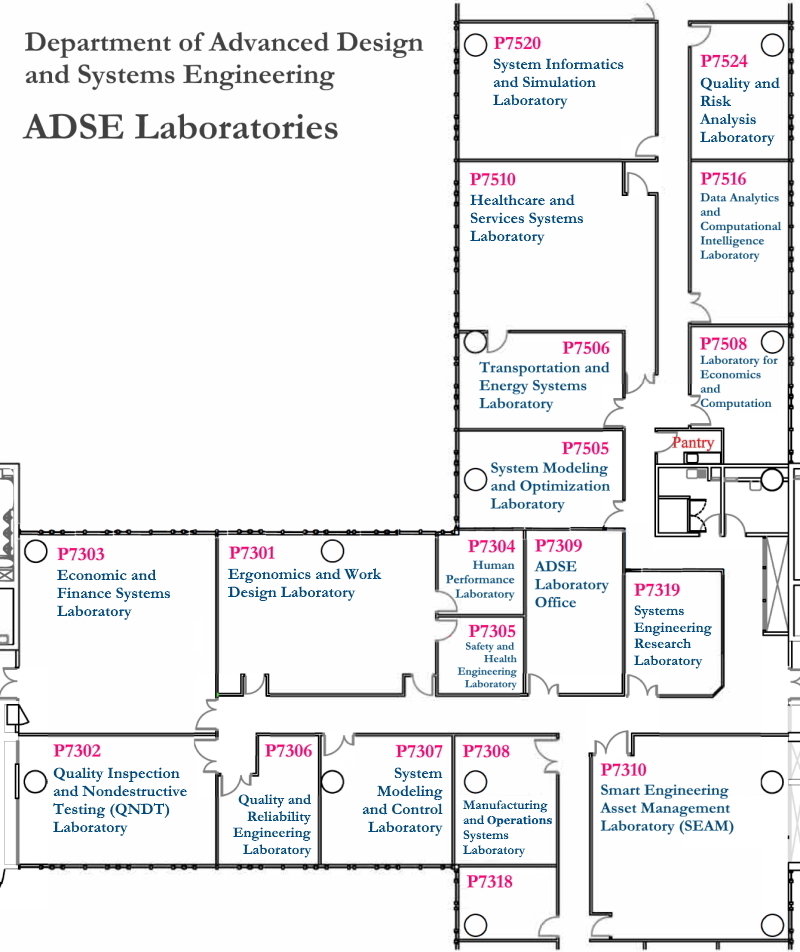 Floor Plan of ADSE Laboratories