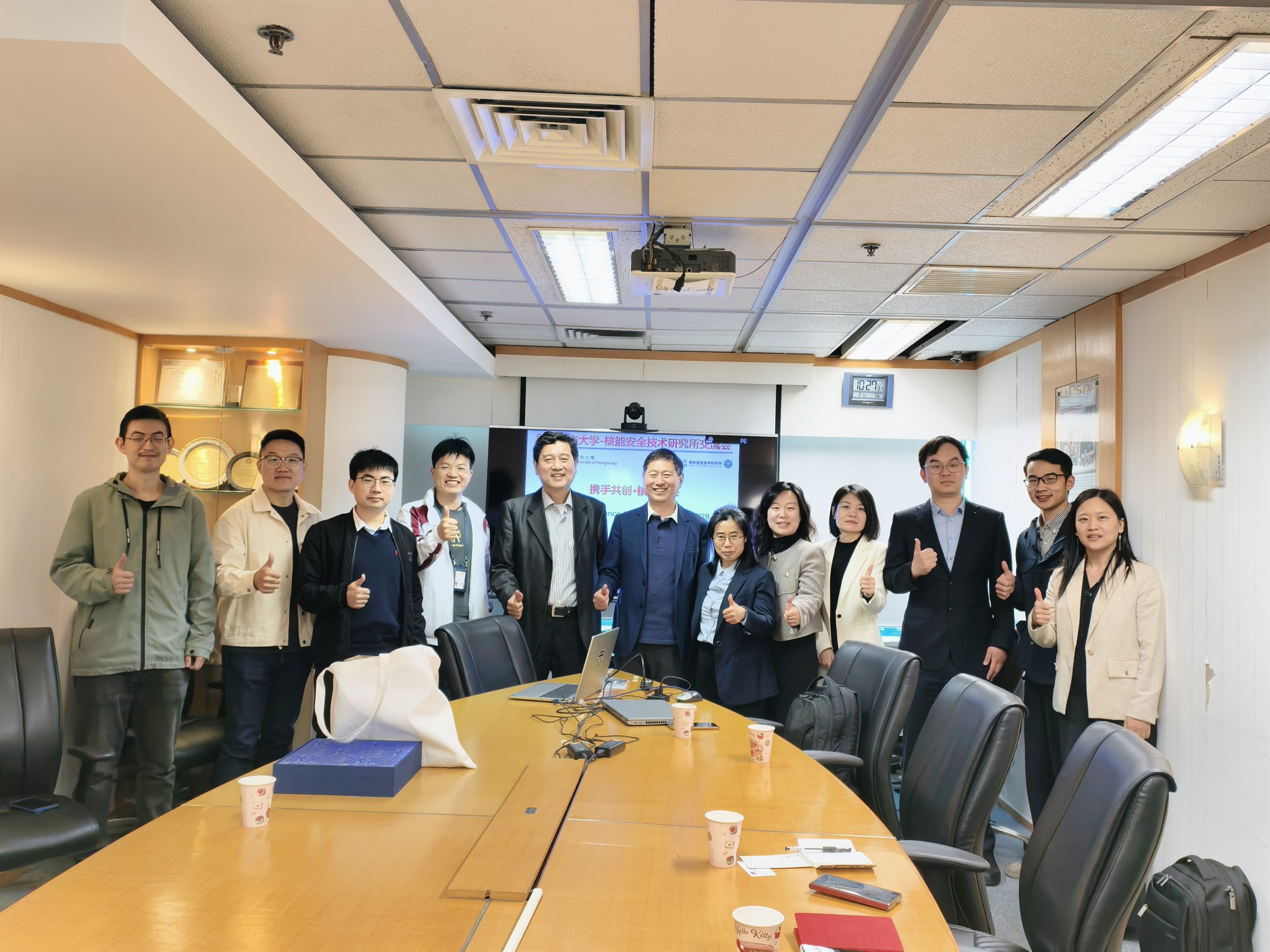 Researchers from the Institute of Nuclear Energy Safety Technology and ANSD members at CityUHK