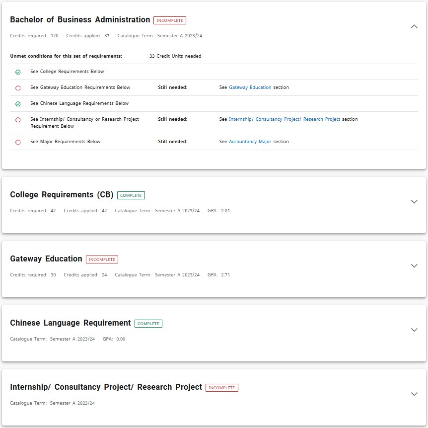 screen shot of advising worksheet 2
