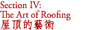Section IV:  The Art of Roofing 屋頂的藝術