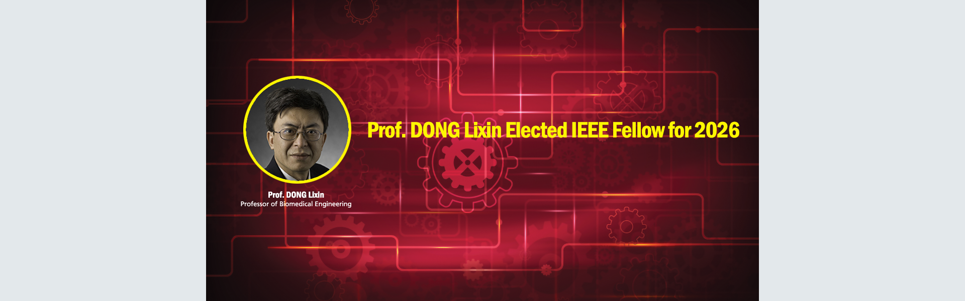 Prof. DONG Lixin Elected IEEE Fellow for 2026
