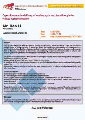 Cryomicroneedle delivery of melanocyte and keratinocyte for vitiligo repigmentation