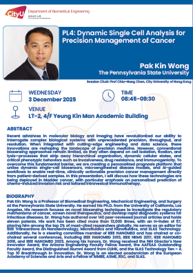 Dynamic Single Cell Analysis for Precision Management of Cancer