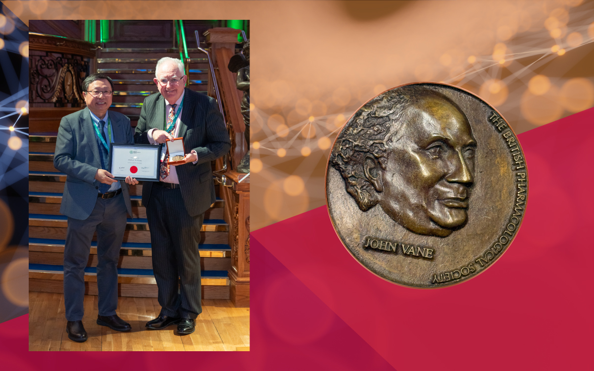 Prof. Yu Huang Receives Prestigious Vane Medal as First Asian Pharmacologist