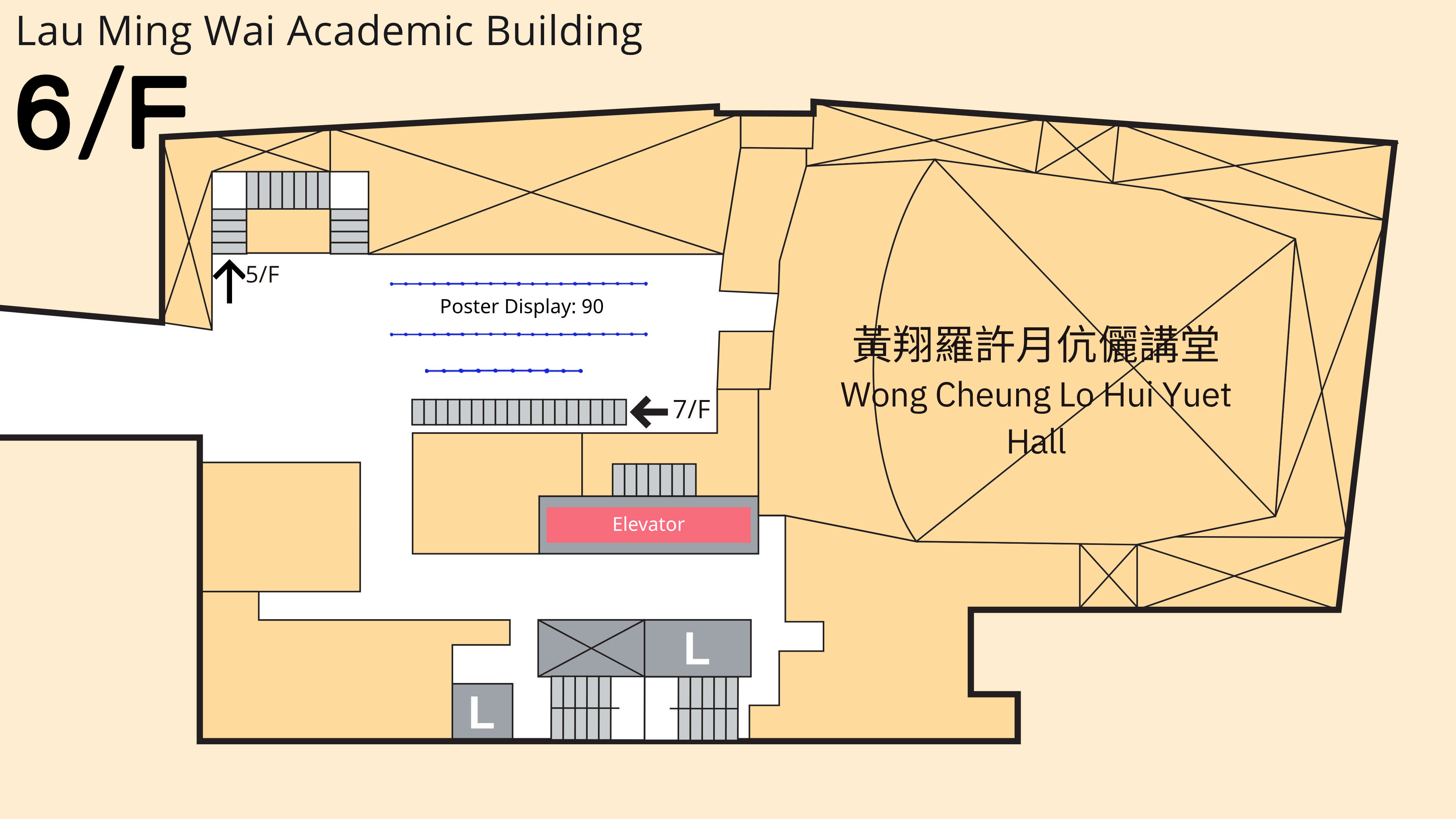 Lau Ming Wai Academic Building - 6th Floor Floor Plan