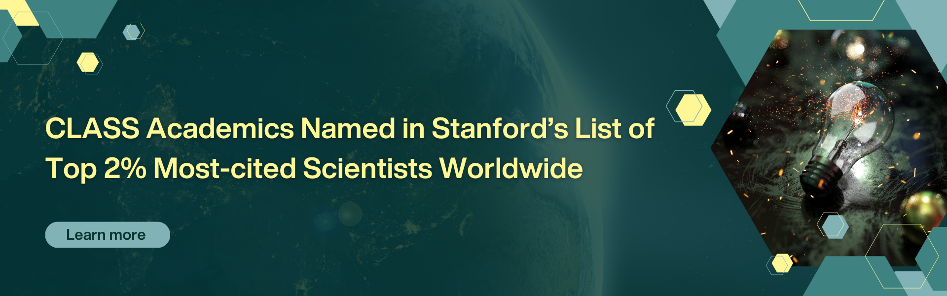 CLASS Academics Named in Stanford’S List of Top 2% Most-cited Scientists Worldwide