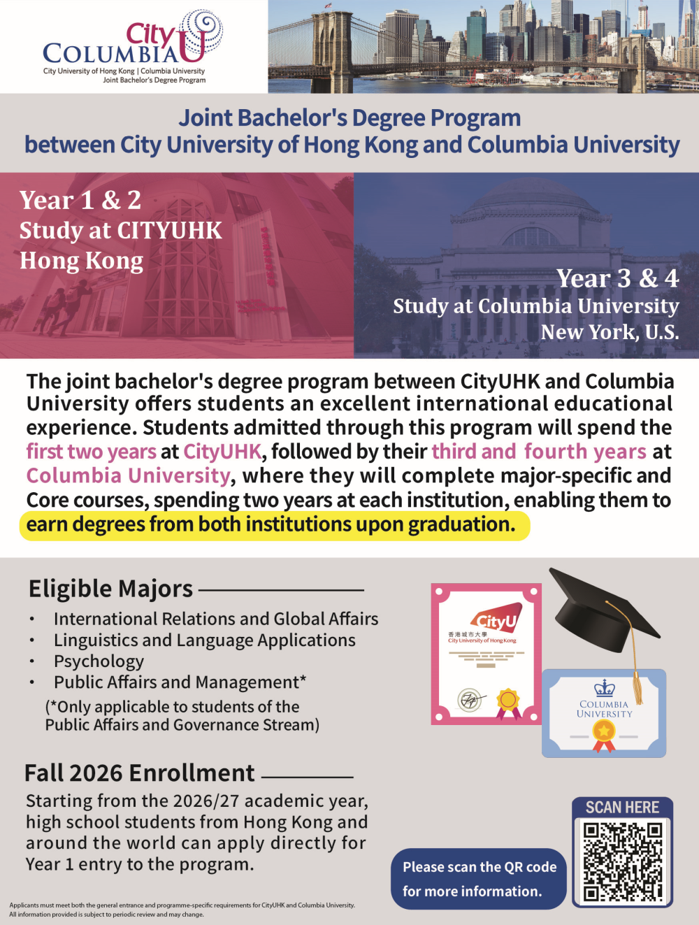Joint Bachelor's Degree Program Information