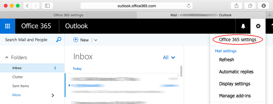 outlook office 365 mac mail