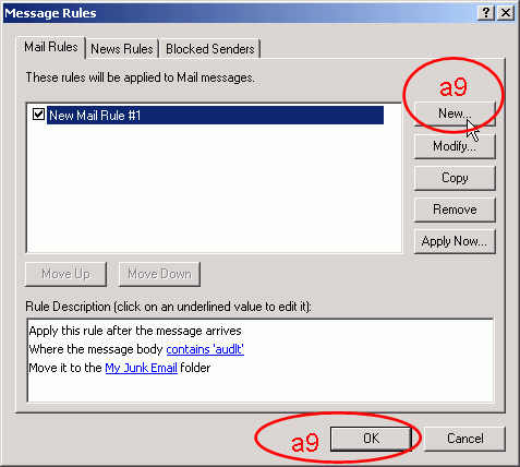 click "New" to add additional rule