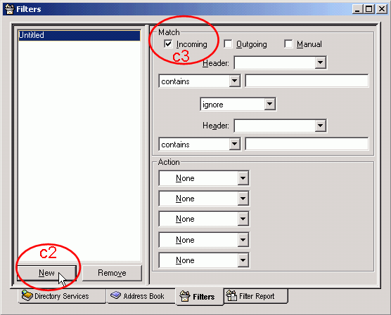 Place a tick beside "Incoming"