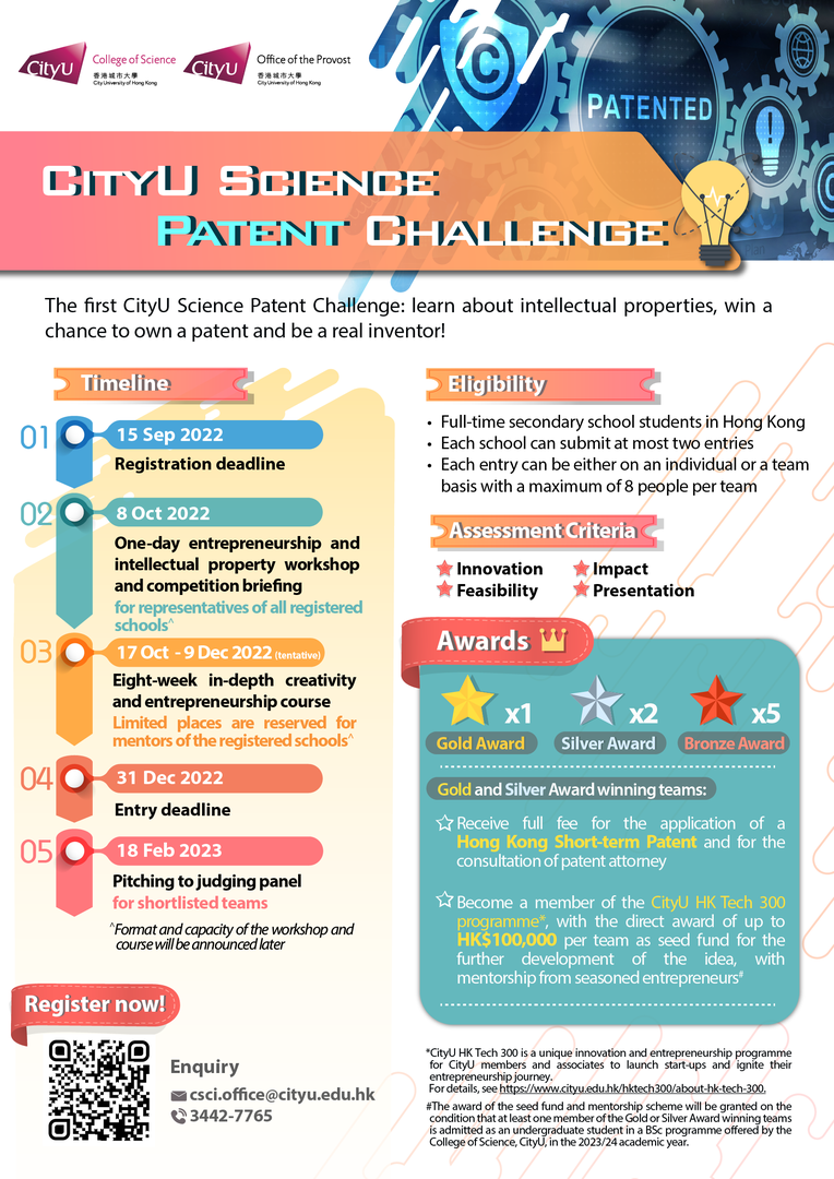 CityU Science Patent Challenge Poster