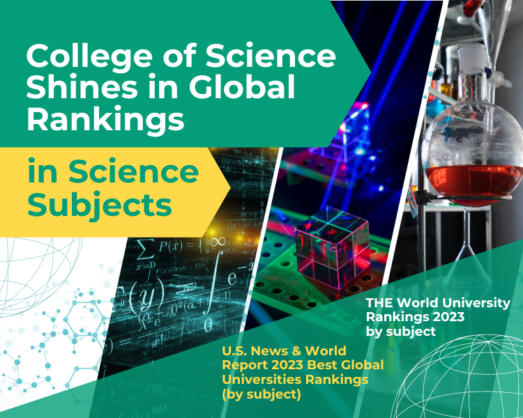 College of Science Shines in Global Rankings in Science Subjects
