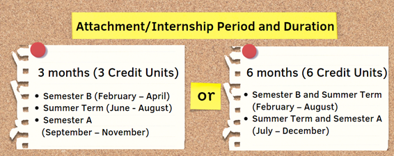 Attachment or Internship Period and Duration