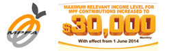 Maximum Level of Relevant Income for MPF Contributions Increased to $30,000 Monthly with effect from June 1 2014