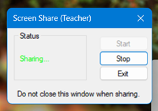 Sharing teachers computer screen 13420262