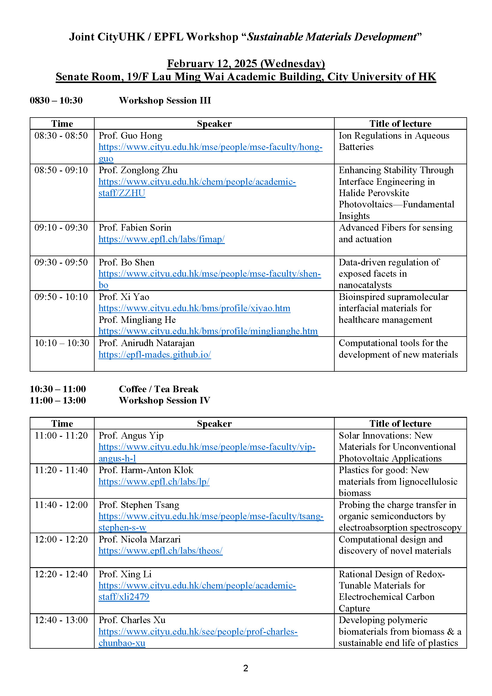 “Sustainable Materials Development” (11 - 12 February 2025) 2